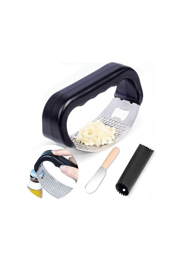 2'si 1 Arada Paslanmaz Çelik Sarımsak Ezici Salıncak, Kavisli Sar Çok Renkli