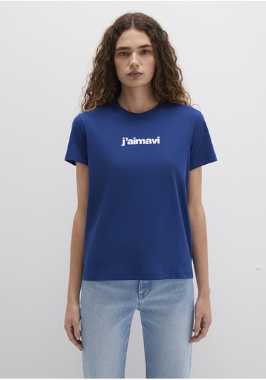 Mavi - Mavi Baskılı Lacivert Tişört 1612242-70722 Mavi