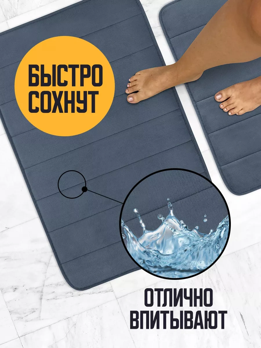 Velton Banyo Ve Tuvalet İçin Yumuşak Emici Paspas Seti 247672629 Gri