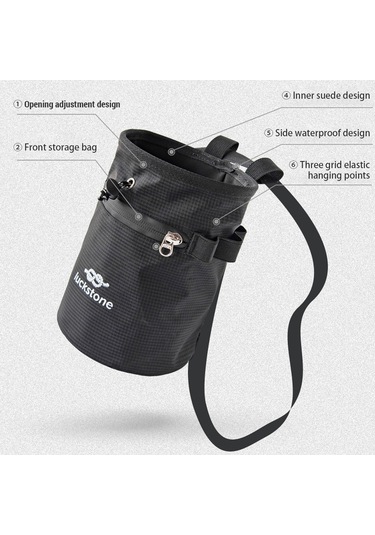 Luckstone-bouldering Halter Için Fırçalı Magnezyum Tozu Saklama-sarı Sarı