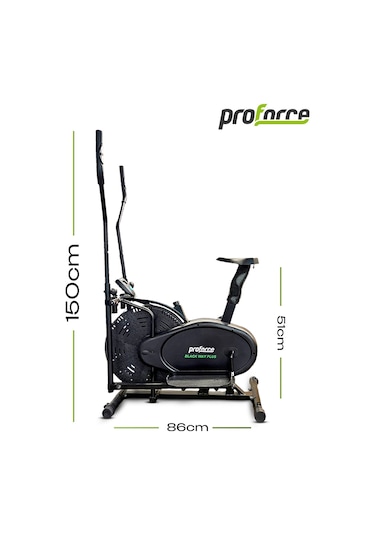 Proforce Manyetik Eliptik Fitness Bisikleti Blackway Siyah