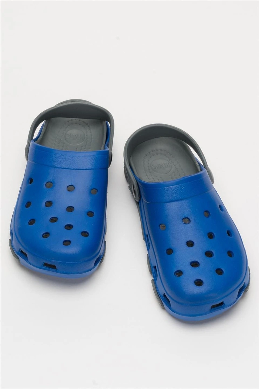 Unisex Çift Tabanlı Ortopedik Hemşire Doktor Aşçı Laboratuvar Deniz Havuz Terliği Sandalet Mavi - Füme Mavi - Füme