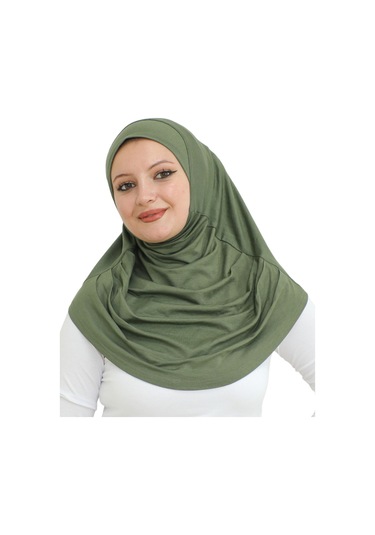 Hazır Giyim Türban Yumuşak Başörtü Şal - Haki Haki