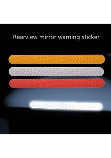 Sarı 2 Adet Araba Reflektör Yansıtıcı Etiket Dikiz Aynası Araç Kamyon Şerit Bant