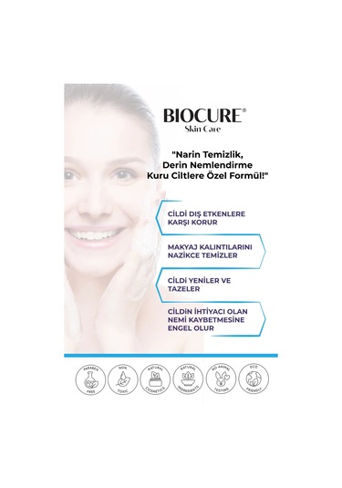 Biocure Kuru Hassas Ciltler İçin Yüz Temizleme Jeli 250 ML