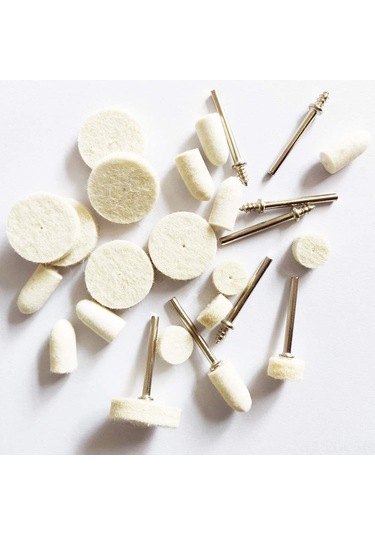 Padalink 76 Parça Keçe Ve Yün Cila Ped Seti - Dremel Uyumlu Taşlama Ve Parlatma Aksesuarları