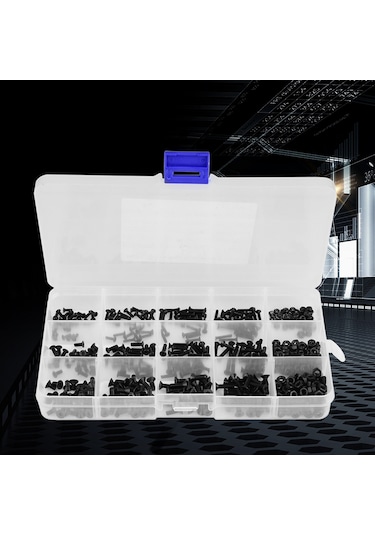 480 Adet Siyah Altıgen Vida Seti Kaiyi Standart