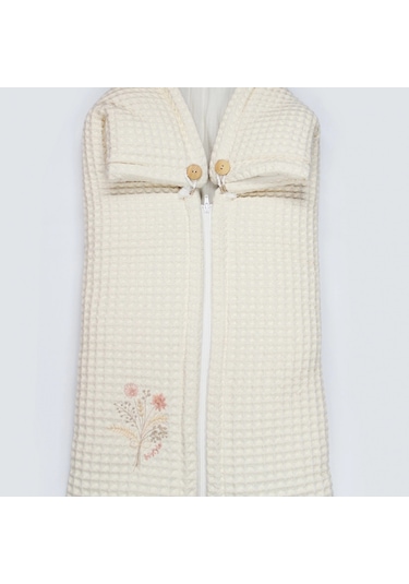 Bistyle Fermuarlı Natural Life Pike Battaniye Girl 70113 Ekru Ekru