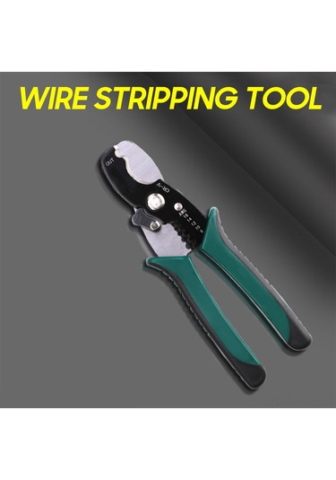 Skycity Elektrikçi İçin Çok Fonksiyonlu Telsizleyici Ve Kablosunucusu - Yeşil-siyah, 1.29-3.26mm Aralığı, 65 Çelik Malzeme