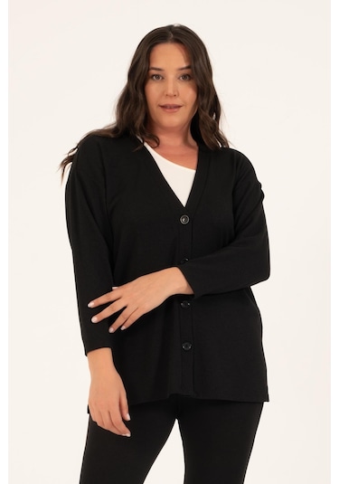 Myline Basic Triko Hırka - Siyah