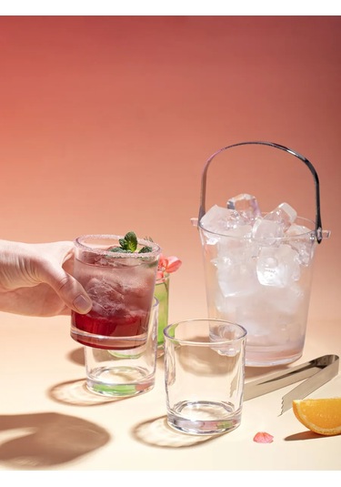 Aura Of Bohemia Hediye Seti 6 Bardak Ve Maşa İle Buz Kovası 108117849 Beyaz