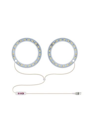 Sones Led Bitki Büyüme Lambası Tam Spektroskopi Akıllı Zamanlama İç Mekan Doldurma Işığı Halka Bitki Lambası, Güç: İki Kafa Pembe Işık