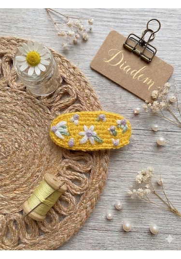Diadem Aksesuar Çiçek Bahçesi Diadem Sarı