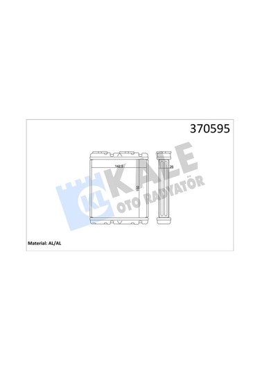 Kale 370595 Kalorifer Radyatörü Nıssan Skystar 2.5l Yd25ddti D22 03- - Aleminyum 27140vk305-2714035110