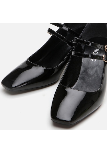 Hotiç Mary Jane Siyah Kadın Kalın Topuk 01ayh294910a100 Siyah