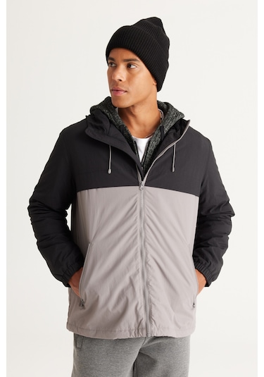 Ac&Co / Altınyıldız Classics Erkek Sıyah Grı Standart Fit Normal Kesim Dik Yaka Yan Cep Mont Siyah - Gri Ac&Co / Altınyıldız Classics Erkek Sıyah Grı Standart Fit Normal Kesim Dik Yaka Yan Cep Mont Siyah - Gri