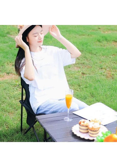 Homyl Açık Yürüyüş Seyahat Için Kamp Katlanır Sandalye Xl Siyah Çok Renkli