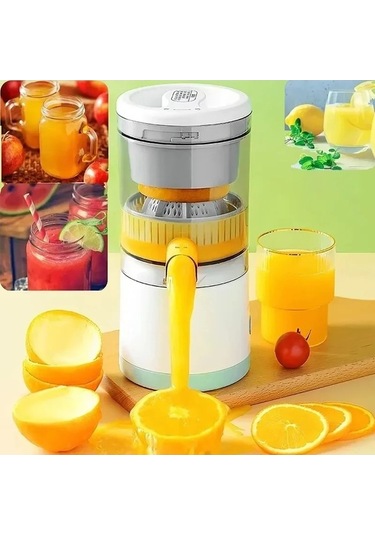 Wondernest Usb Taşınabilir Portakal Meyve Sıkacağı Elektrikli Şarj Beyaz Fx Beyaz