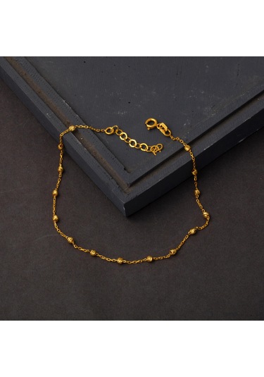 Bilezikci Dorika Top Dizili 22 Ayar Altın Halhal Sarı