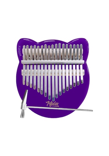 Midex KLX-660 Mor Renk Cam Kalimba 17 Tuşlu Full Set