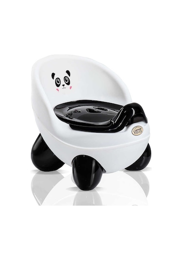 Violet Passion 0084 Panda Bebek Lazımlığı Beyaz Beyaz - Siyah