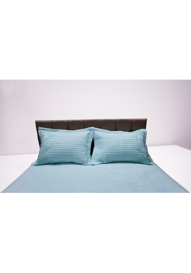 Yatak Örtüsü Zmrt Çift Kişilik Dantelli Açık Yeşil Pamuk Açık Yeşil