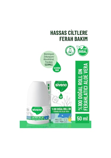 Siveno Aloe Vera İçerikli Vegan Roll-On Deodorant 50 ML
