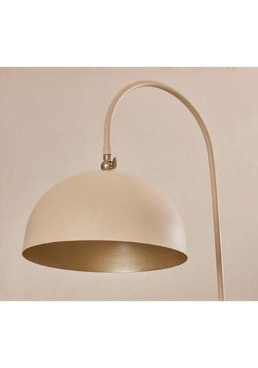 Luzarana Sonart Lambader Krem Metal Tasarım Lüx Yerden Aydınlatma Sarı