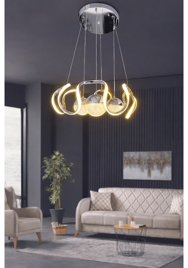 Arya Xl 3 Top Modern Sarıt Led Avize Çok Renkli