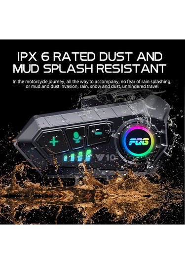 Y10 Motosiklet Kask Kulaklık Stereo Ses Kontrolü Bluetooth Eller Serbest Arama Y10 Soft Mıc