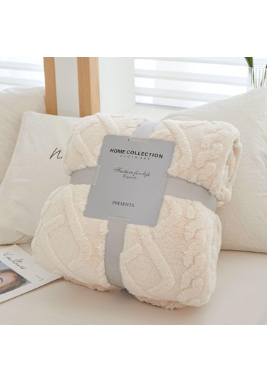 Beyaz Mercan Polar Basit Battaniye İskandinav Tarzı Çiçek Gazlı Bez Klima Yorgan Yumuşak Nefes Wrap Battaniye Yatak Örtüsü Ekose 100 150cm