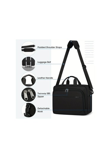 Xuweiwei Nubıly Erkek 15.6 Inç Yüksek Kaliteli Siyah Nylon Dizüstü Bilgisayar Çantası "value":"mavi"