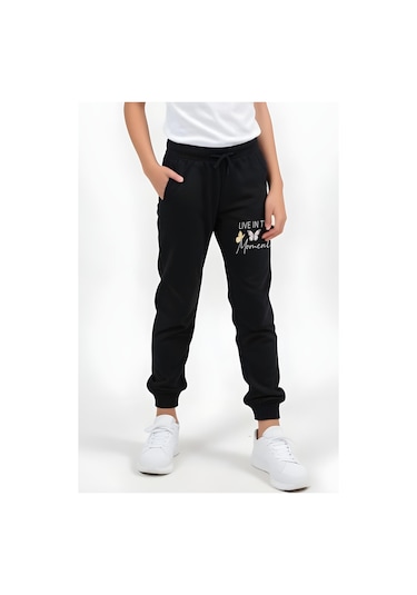 Fyk Kids Kız Çocuk Baskılı Live Kelebek Bel Detayı Lastikli Alt-üst Pijama Takımı Beyaz