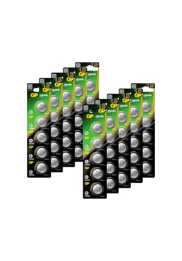 GP CR2025 3 V Lityum Kartela Düğme Pil 10 x 5