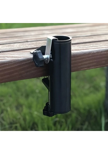 Xuweiwei Siyah Ağır Hizmet Ayarlanabilir Şemsiye Askılığı Bahçe Balkon Dayanıklı Taban Siyah