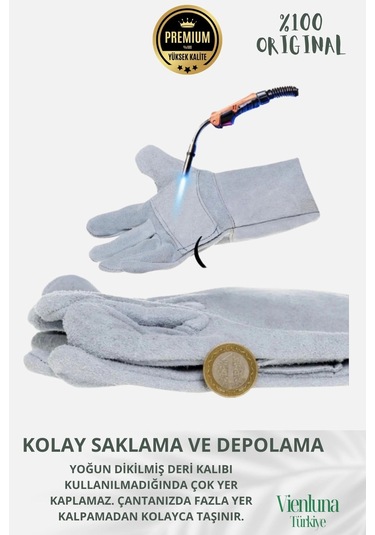 Premium Kalite Yüksek Isı Dayanımlı Kaynak Yangın Waterproof Çok Amaçlı Deri Eldiven