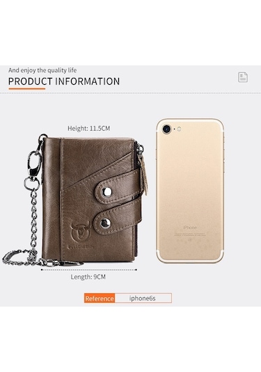 Bull Captaın Deri Üç Katlı Fermuarlı Erkek Cüzdan Siyah