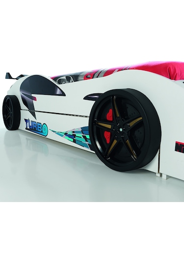 Setaymobilya Yavrulu Arabalı Yatak + 2 Adet Ortopedik Yatak Beyaz