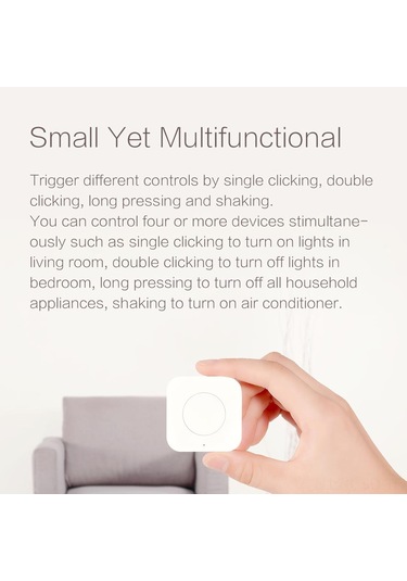 Samdoo Aqara Wxkg11lm Beyaz Zigbee Akıllı Kablosuz Anahtar - Cihaz Kontrolü, Zil, Uzaktan Kumanda Fonksiyonları