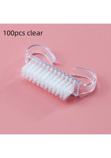10/20/50/100 Adet Kolu Kavrama Tırnak Fırçası Tırnak Fırçalama Temizleme Tırnak Fırçaları Temizleyici Tırnak Scrubber Toplu Erkekler Kadınlar İçin Kahverengi