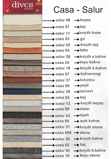 Casa - Salur Serisi Premium Kalite Silinebilir Nubuk Kumaş Taba