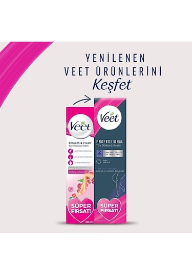 Veet Professional Tüy Dökücü Krem Tüm Cilt Tipleri İçin 200 Ml