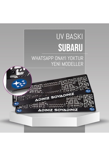 Subaru Plakalık, 2 Adet Premium Uv Baskı, Plakalıkhane