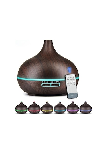 Ultratekno Işıklı Uzaktan Kumandalı 550 ML Aroma Difüzörü Hava Nemlendirici