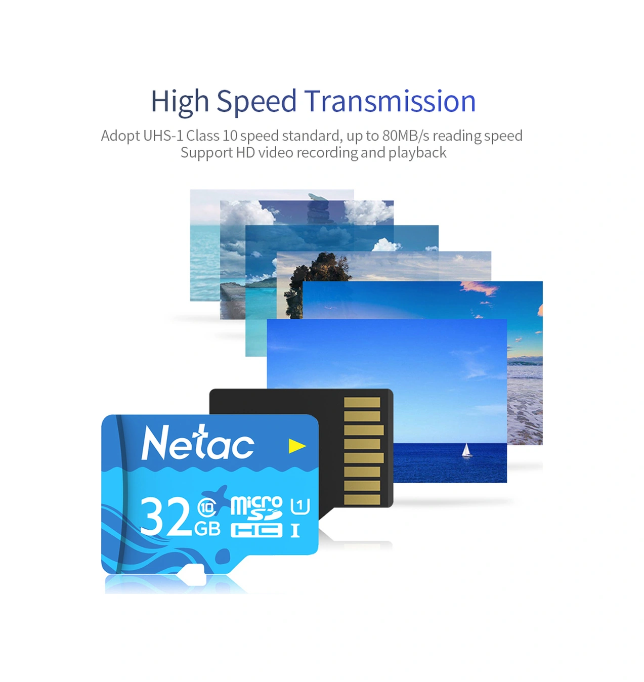 Neevoyu Netac P500 16gb Mikro Sd Kartı - Uhs-1 Class10, 80mb/s Hızlı Okuma, Kameralar Ve Araç Kaydedicileri İçin Dayanıklı Hafıza Kartı