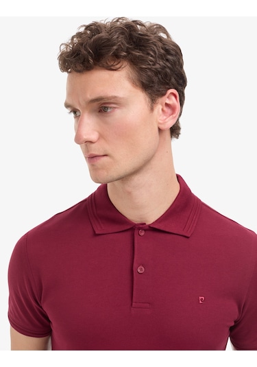 Pierre Cardin Erkek Bordo Tişört Basic 50325323-vr014