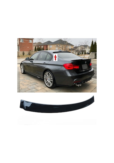 BMW F30 2012-2018 PLASTİKPARLAK SİYAH CAM ÜSTÜ SPOYLER