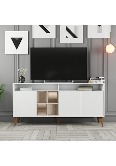 Milan 160cm Konsol - Beyaz / Beyaz