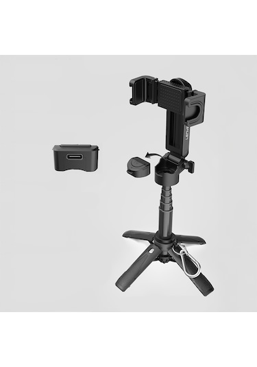 Lenyes Lph110 Uzaktan Kumandalı Çok Fonksiyonlu Sabitleyici Ayrılabilir Tripod Selfie Çubuğu Siyah