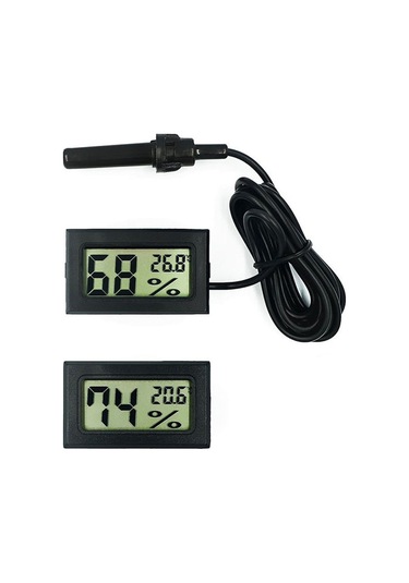 Sones Problu Dijital Termometre Higrometre Elektronik Sıcaklık Algılama Sensörü, Model: Fy-12 Siyah